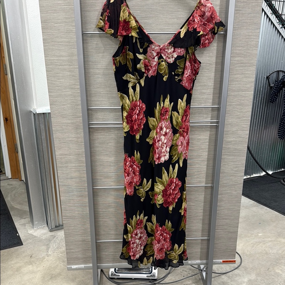 Floral Black Dress